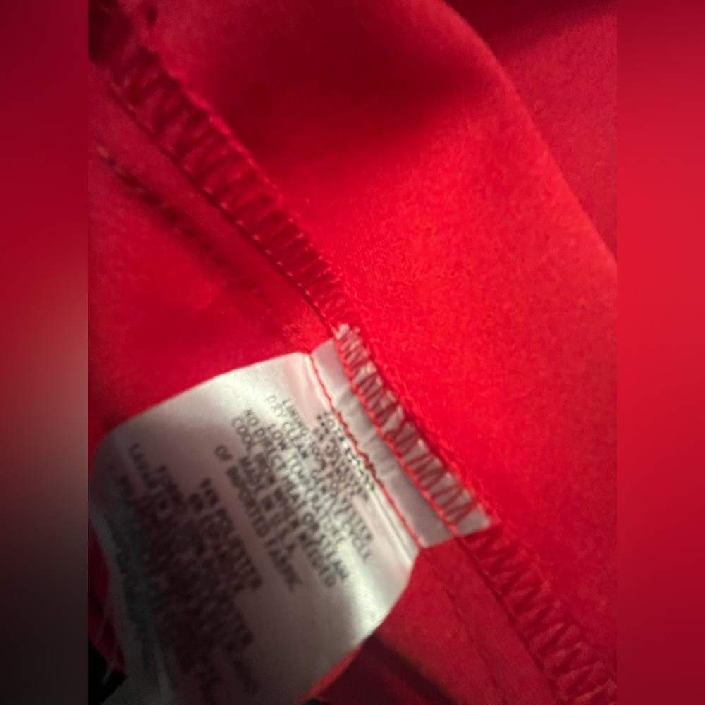 NWT Xscape Red Ruffle Shoulder Evening Gown Dress from Macy's - Picture 13 of 13
